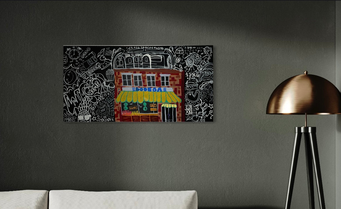 Hand-Painted Bodega Art on Canvas