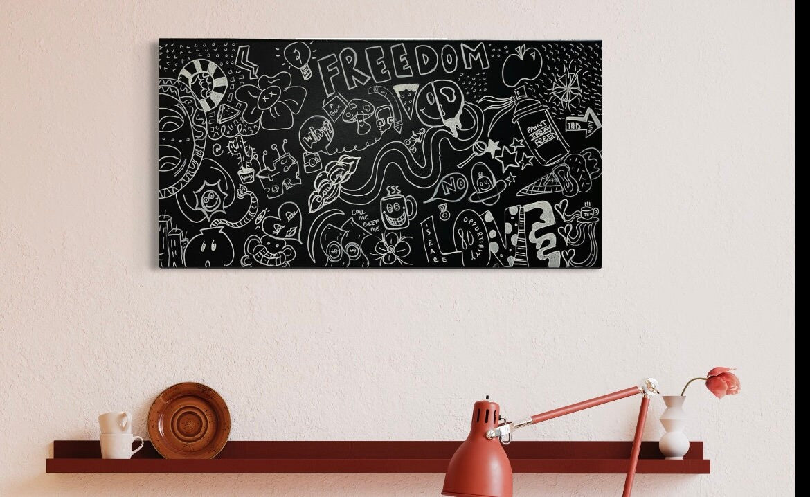Hand-Painted Freedom Doodle