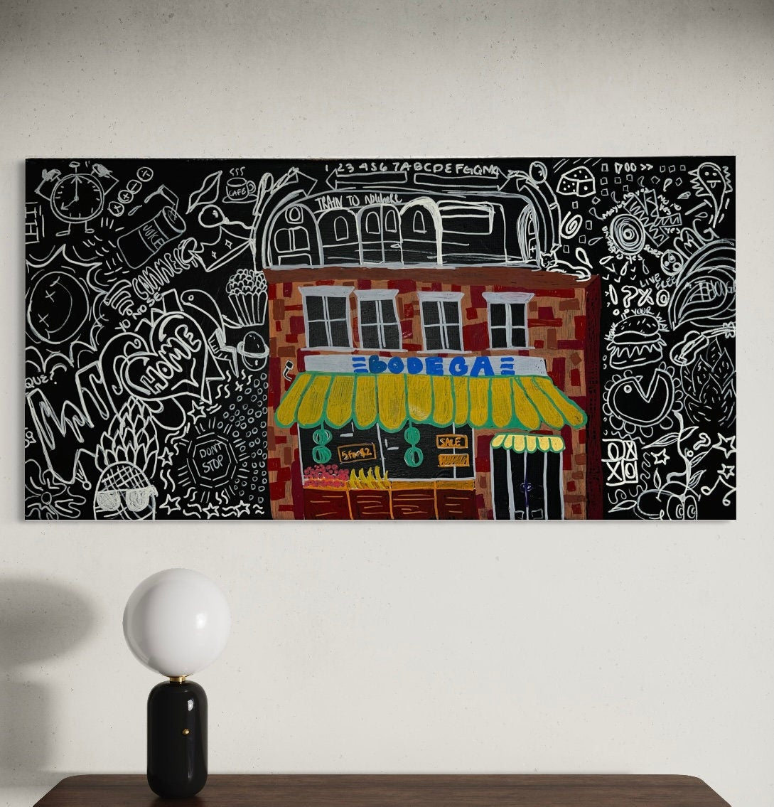 Hand-Painted Bodega Art on Canvas