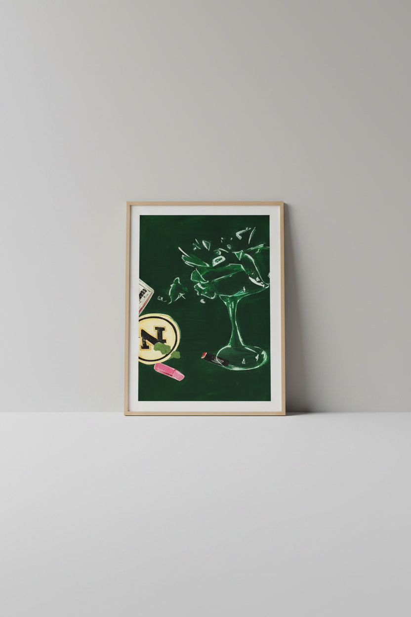 Broken Glass Martini Print